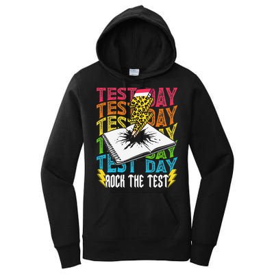 Testing Day Motivational School Teacher Rock The Test Day Women's Pullover Hoodie