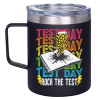 Testing Day Motivational School Teacher Rock The Test Day 12oz Stainless Steel Coffee Mug