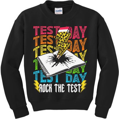 Testing Day Motivational School Teacher Rock The Test Day Kids Sweatshirt