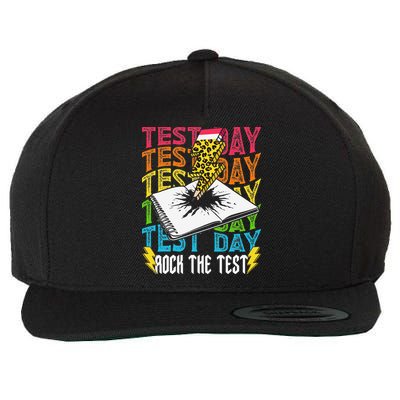 Testing Day Motivational School Teacher Rock The Test Day Wool Snapback Cap