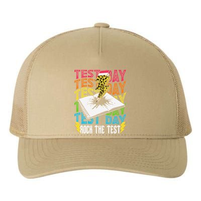 Testing Day Motivational School Teacher Rock The Test Day Yupoong Adult 5-Panel Trucker Hat