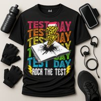 Testing Day Motivational School Teacher Rock The Test Day Cooling Performance Crew T-Shirt