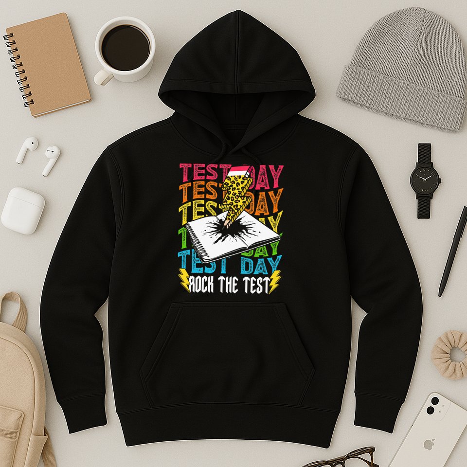 Testing Day Motivational School Teacher Rock The Test Day Hoodie