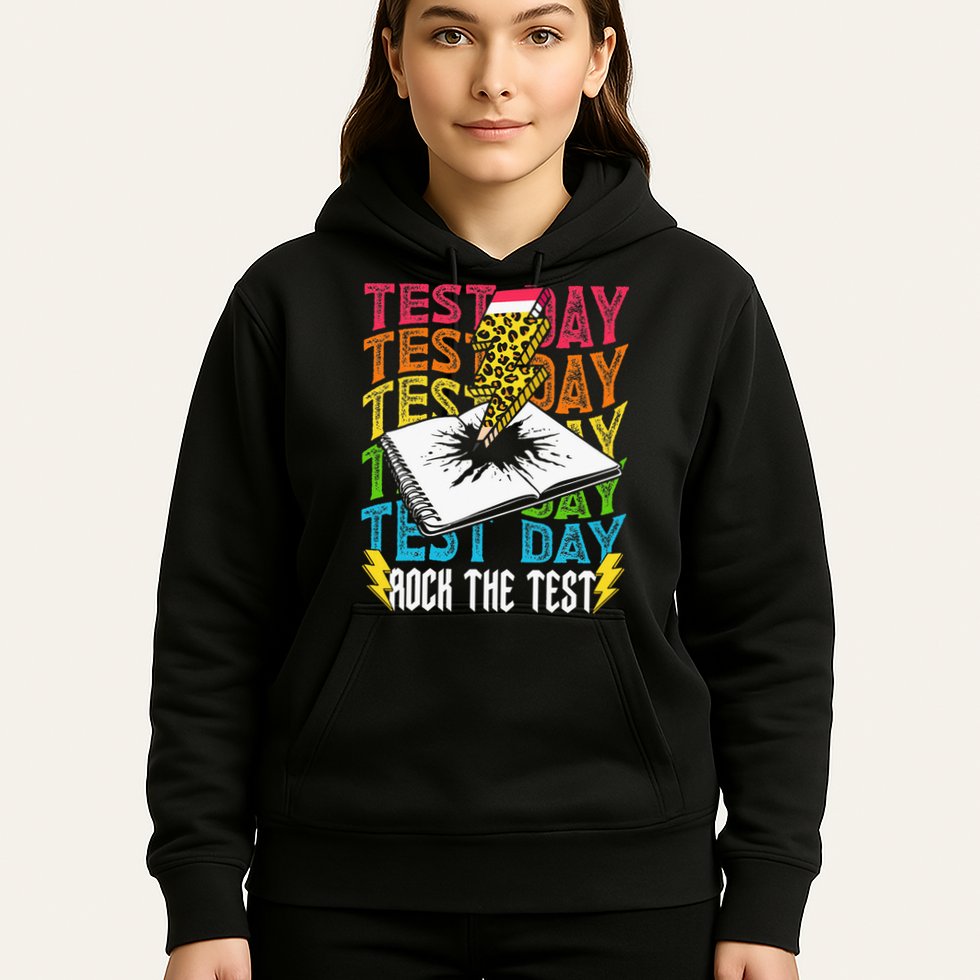 Testing Day Motivational School Teacher Rock The Test Day Hoodie