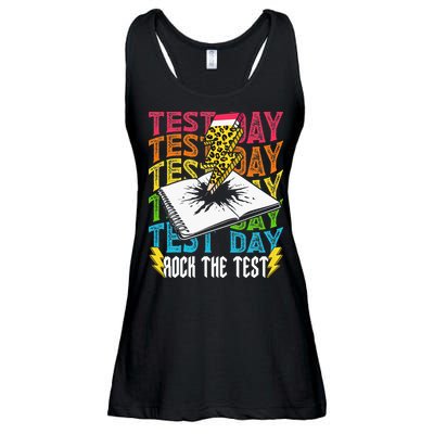 Testing Day Motivational School Teacher Rock The Test Day Ladies Essential Flowy Tank