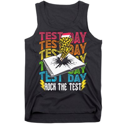 Testing Day Motivational School Teacher Rock The Test Day Tank Top