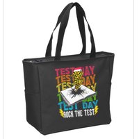 Testing Day Motivational School Teacher Rock The Test Day Zip Tote Bag
