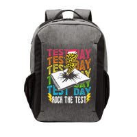 Testing Day Motivational School Teacher Rock The Test Day Vector Backpack