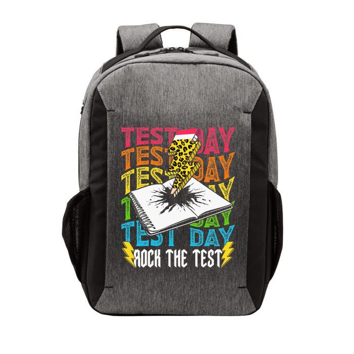 Testing Day Motivational School Teacher Rock The Test Day Vector Backpack