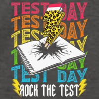 Testing Day Motivational School Teacher Rock The Test Day Vector Backpack
