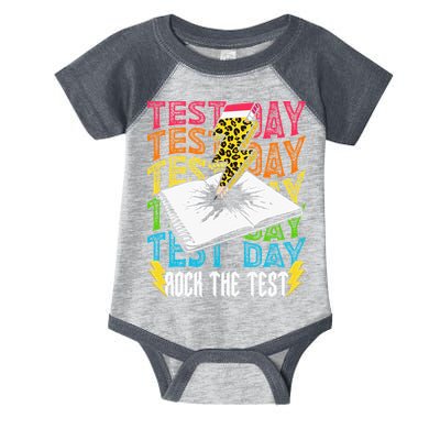 Testing Day Motivational School Teacher Rock The Test Day Infant Baby Jersey Bodysuit