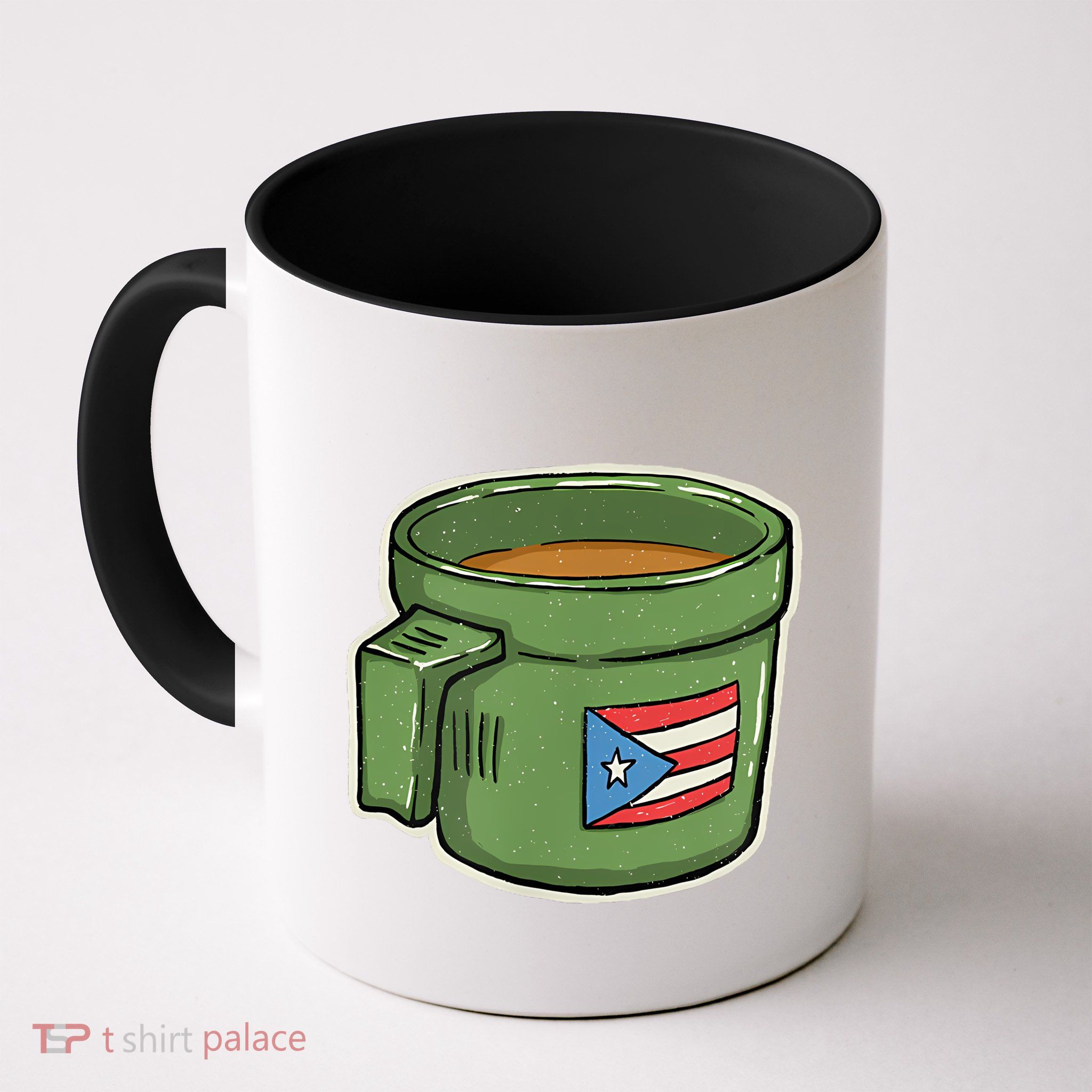 Tacita De Mantequilla Cafe Puerto Rico Bandera Boricua Coffee Mug