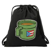 Tacita De Mantequilla Cafe Puerto Rico Bandera Boricua Drawstring Bag