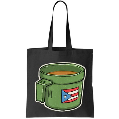 Tacita De Mantequilla Cafe Puerto Rico Bandera Boricua Bag