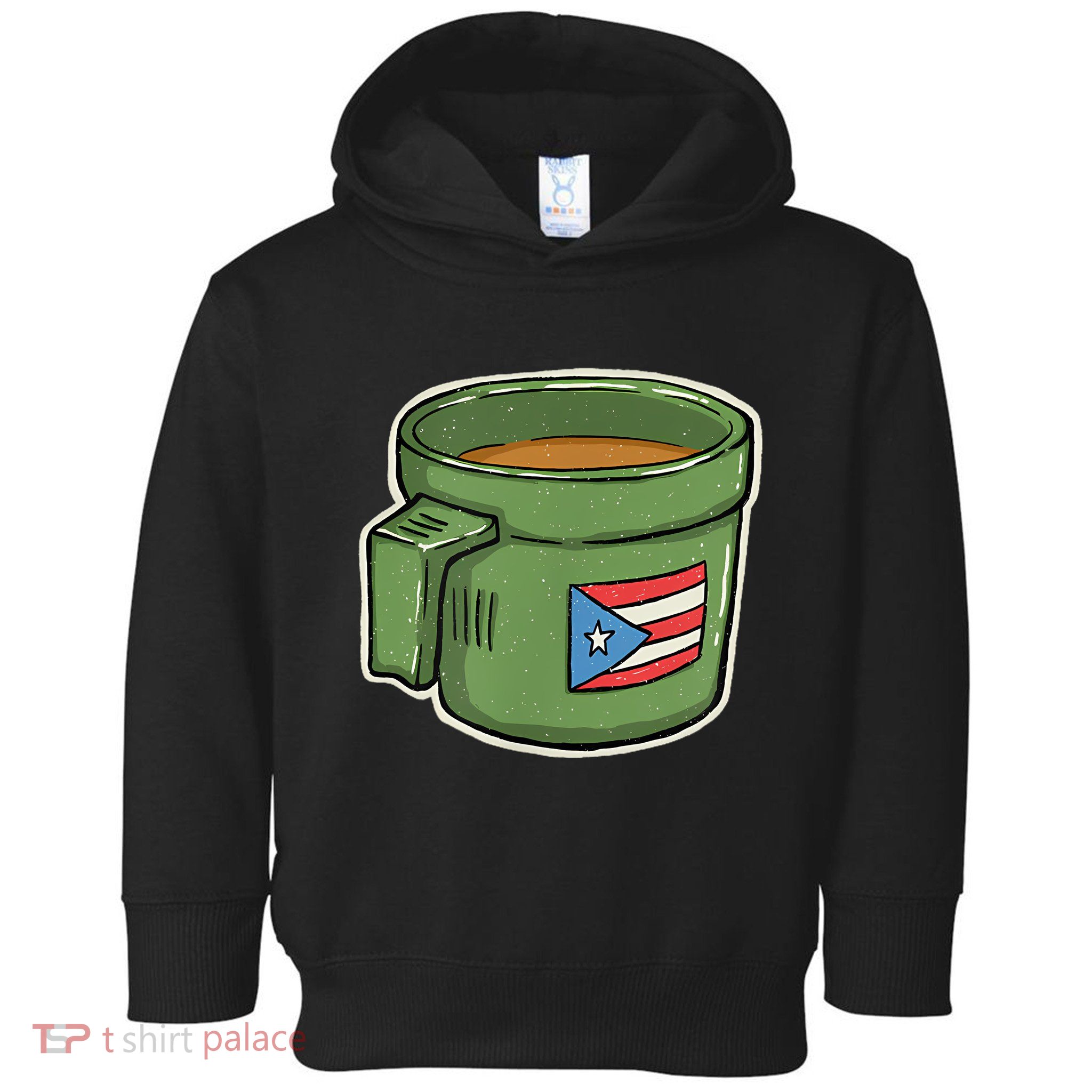 Tacita De Mantequilla Cafe Puerto Rico Bandera Boricua Toddler Hoodie