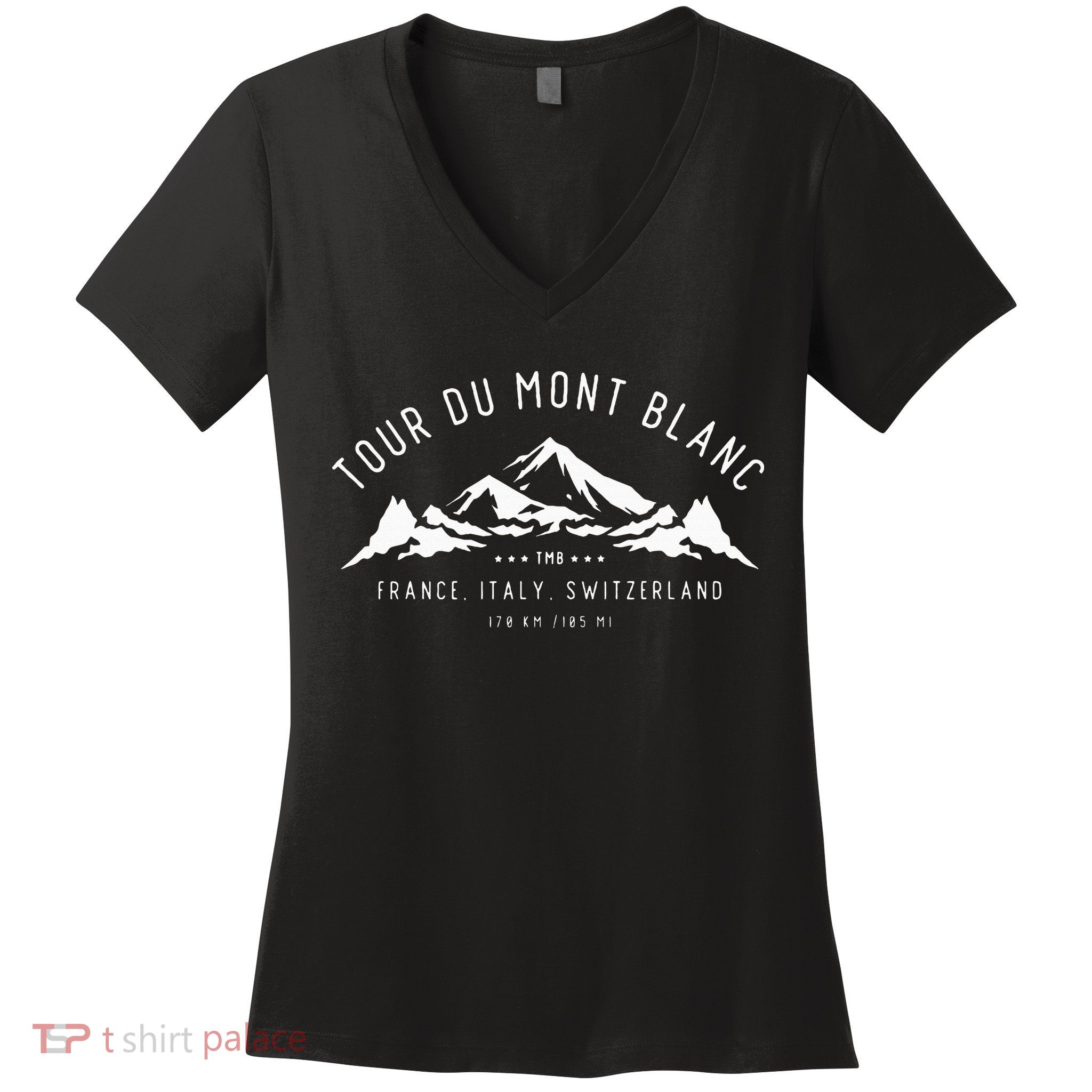 T.O.U.R Du Mont Blanc Women's V-Neck T-Shirt