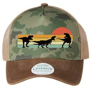 Trex Dinosaur March Retro Sunset Legacy Tie Dye Trucker Hat