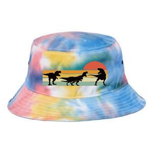 Trex Dinosaur March Retro Sunset Tie Dye Newport Bucket Hat