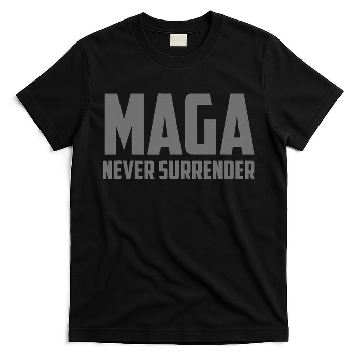 Trump Dark Maga Never Surrender T-Shirt