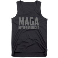 Trump Dark Maga Never Surrender Tank Top