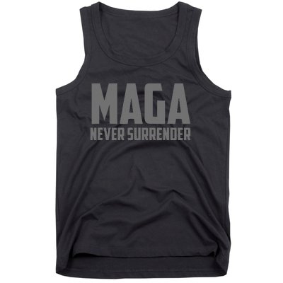 Trump Dark Maga Never Surrender Tank Top