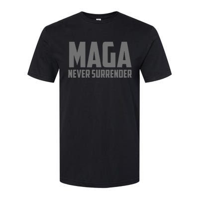 Trump Dark Maga Never Surrender Softstyle CVC T-Shirt