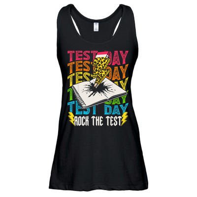 Testing Day Motivational School Teacher Rock The Test Day Ladies Essential Flowy Tank