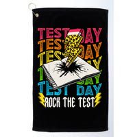 Testing Day Motivational School Teacher Rock The Test Day Golf Towel