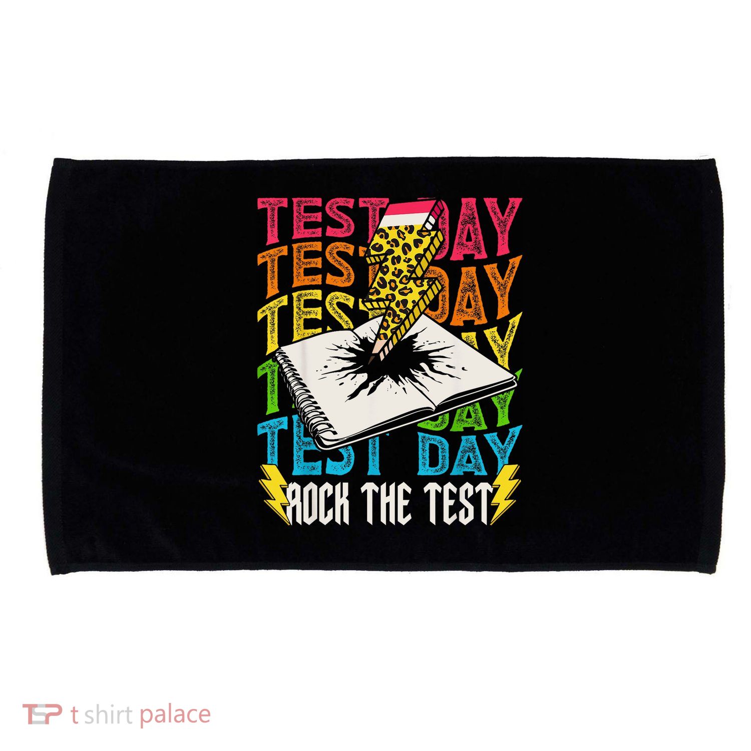 Testing Day Motivational School Teacher Rock The Test Day Microfiber Hand Towel