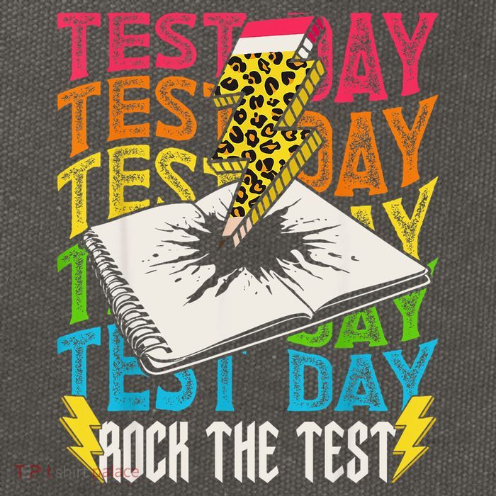 Testing Day Motivational School Teacher Rock The Test Day Cotton Canvas Backpack