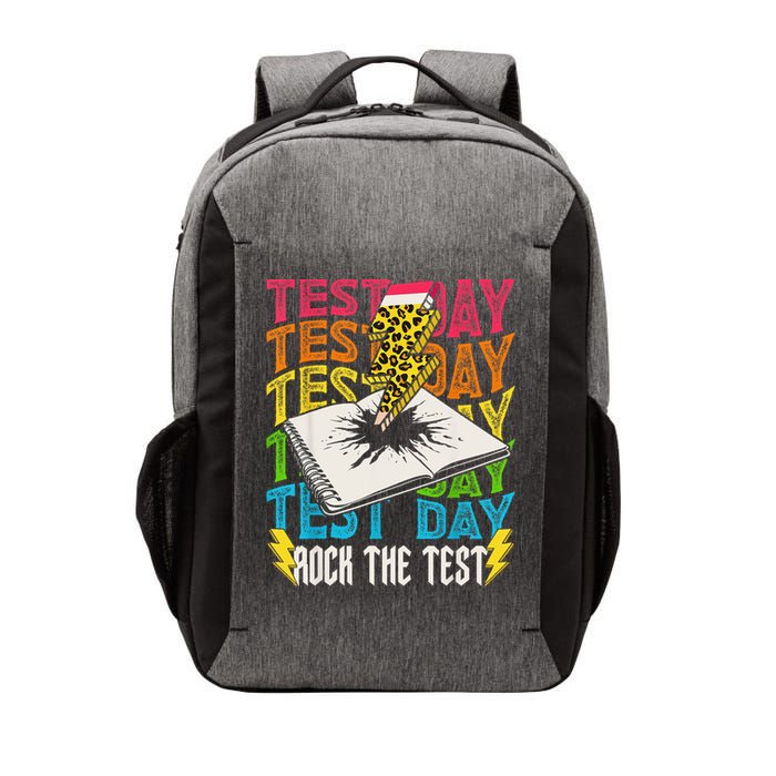 Testing Day Motivational School Teacher Rock The Test Day Vector Backpack