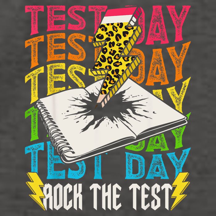 Testing Day Motivational School Teacher Rock The Test Day Vector Backpack