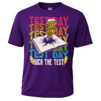 Testing Day Motivational School Teacher Rock The Test Day Cooling Performance Crew T-Shirt
