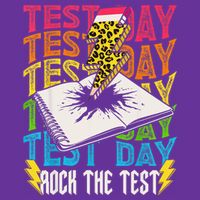 Testing Day Motivational School Teacher Rock The Test Day Cooling Performance Crew T-Shirt