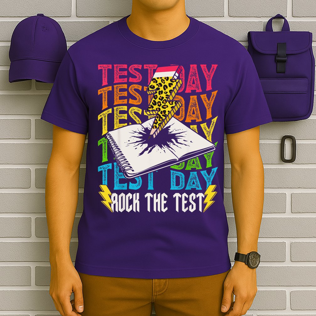 Testing Day Motivational School Teacher Rock The Test Day T-Shirt