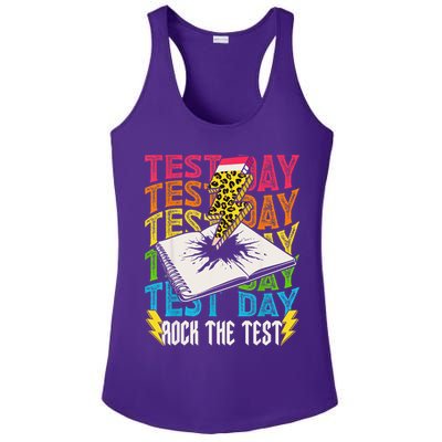 Testing Day Motivational School Teacher Rock The Test Day Ladies PosiCharge Competitor Racerback Tank
