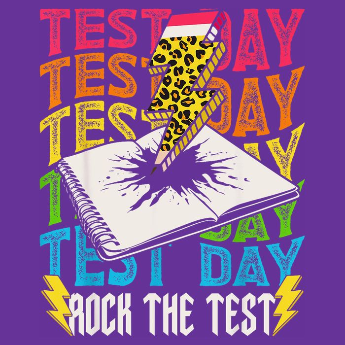 Testing Day Motivational School Teacher Rock The Test Day Youth Performance Sprint T-Shirt