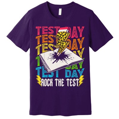Testing Day Motivational School Teacher Rock The Test Day Premium T-Shirt
