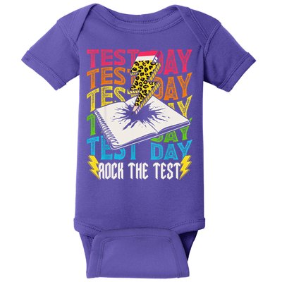 Testing Day Motivational School Teacher Rock The Test Day Baby Bodysuit