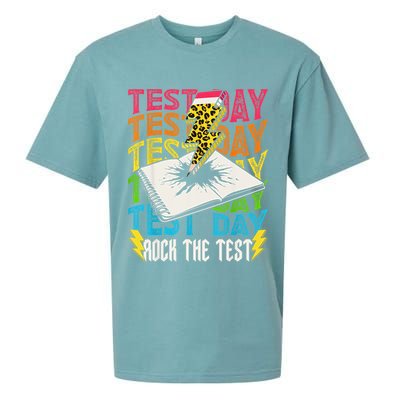 Testing Day Motivational School Teacher Rock The Test Day Sueded Cloud Jersey T-Shirt