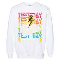 Testing Day Motivational School Teacher Rock The Test Day Garment-Dyed Sweatshirt