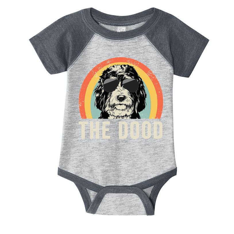The Dood Mom Bernedoodle Doodle Dog Dad Infant Baby Jersey Bodysuit