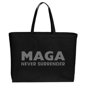 Trump Dark Maga Never Surrender Cotton Canvas Jumbo Tote