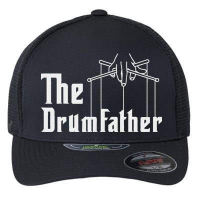 The Drumfather Musician Percussion Instrument Player Drummer Flexfit Unipanel Trucker Cap