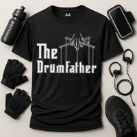 The Drumfather Musician Percussion Instrument Player Drummer Cooling Performance Crew T-Shirt