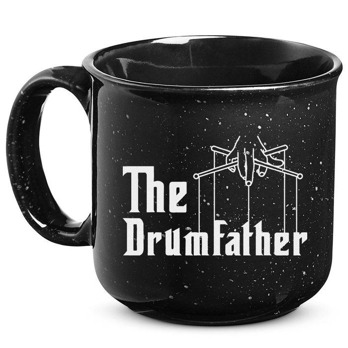 The Drumfather Musician Percussion Instrument Player Drummer 15oz Campfire Ceramic Mug