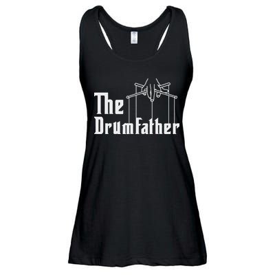 The Drumfather Musician Percussion Instrument Player Drummer Ladies Essential Flowy Tank