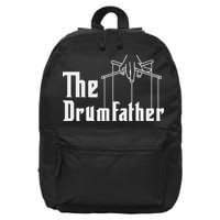 The Drumfather Musician Percussion Instrument Player Drummer 16 in Basic Backpack