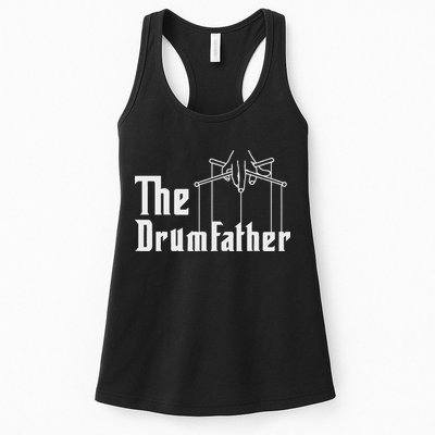 The Drumfather Musician Percussion Instrument Player Drummer Womens Tank Top
