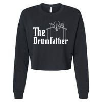 The Drumfather Musician Percussion Instrument Player Drummer Cropped Pullover Crew